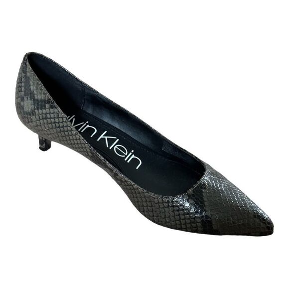 Calvin Klein Women's Gabrianna Pumps in the Size 9.5M in Snake Camouflage - Picture 2 of 10